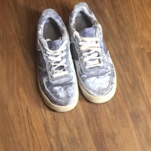 Purple fury Nike AIR FORCES 1s size 4.5